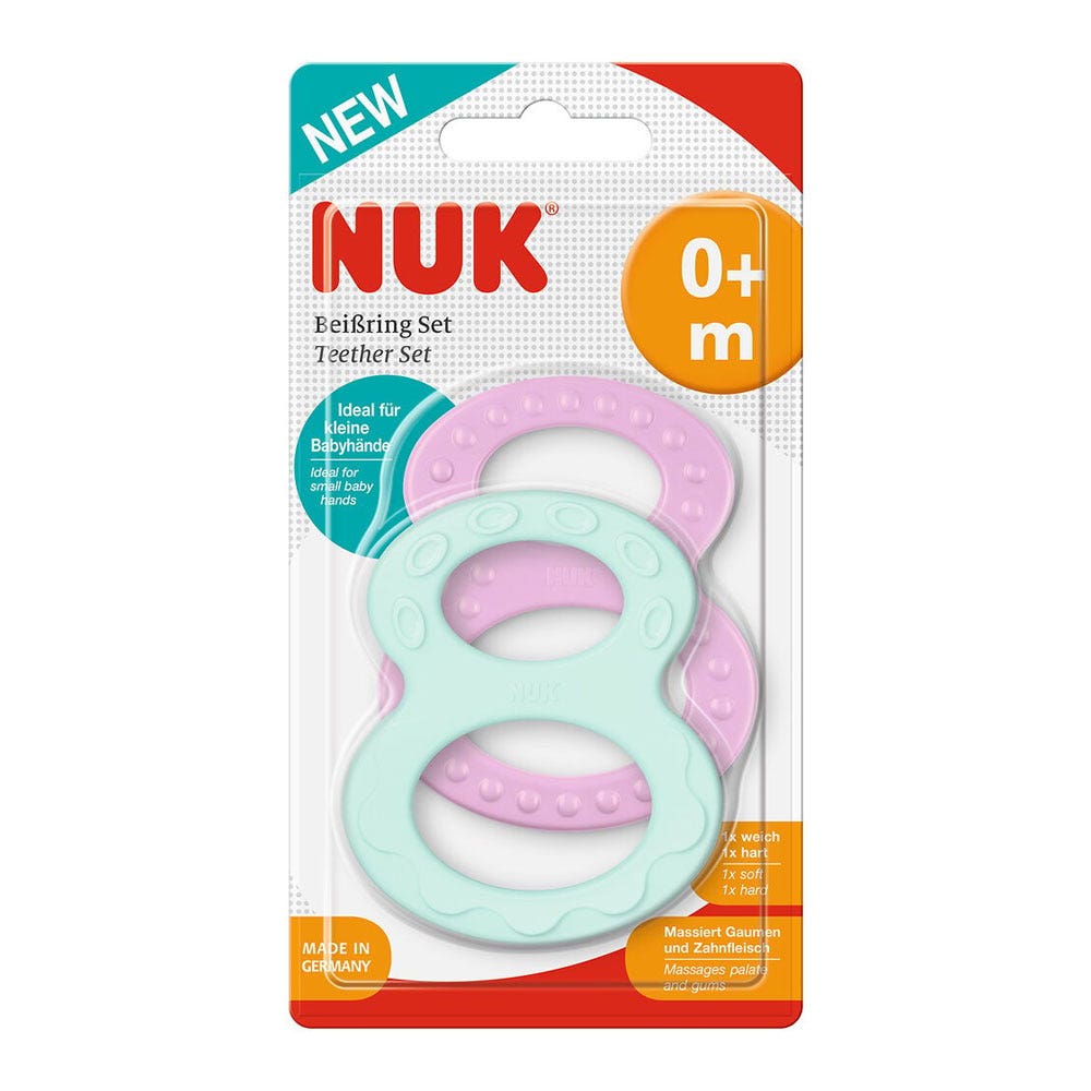 Nuk Anneaux De Dentition Classiques Dès 3 Mois x2