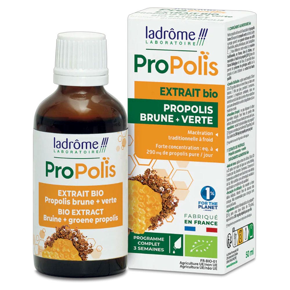 Ladrôme Propolis Brune + Verte Extrait Bio 50ml