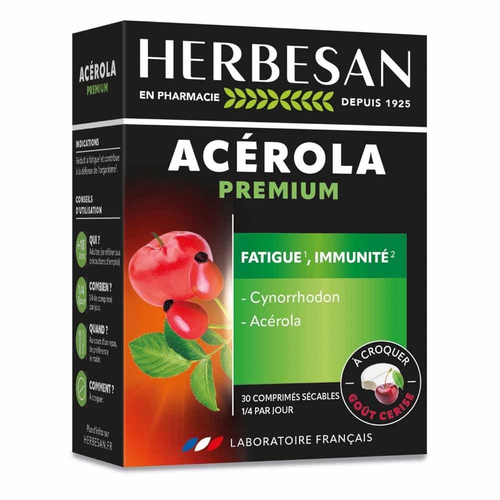 Herbesan Acerola Premium 30 Comprimes