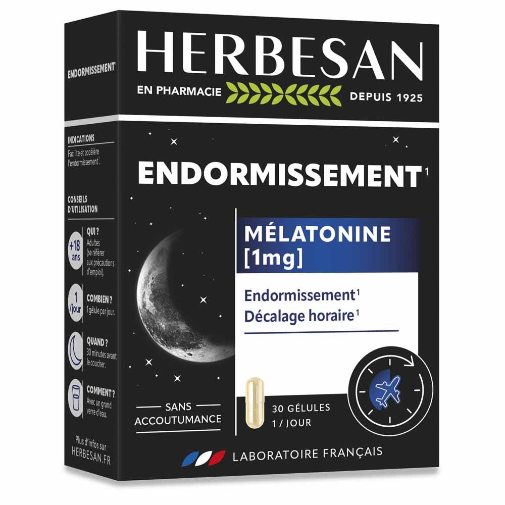 Herbesan Noctaphyt Melatonine 1mg 30 gélules