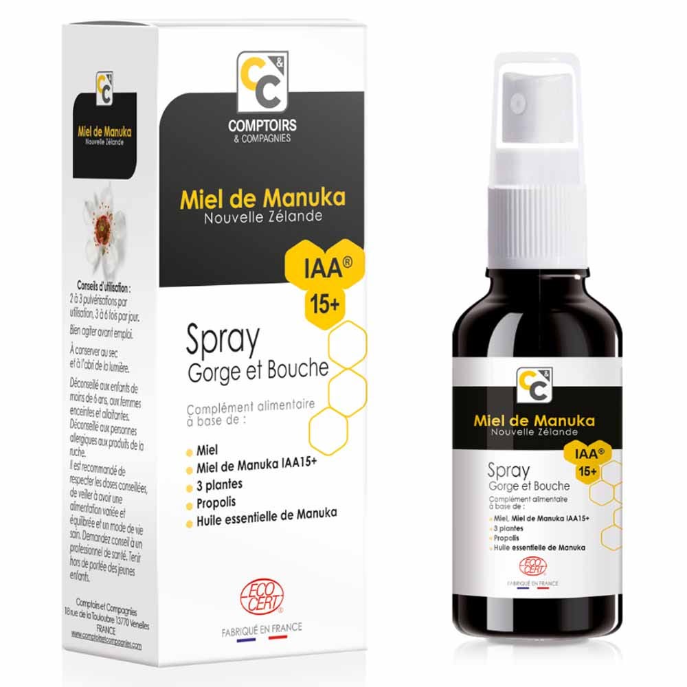 Comptoirs Et Compagnies Spray Gorge/bouche 10+ Miel De Manuka 25ml