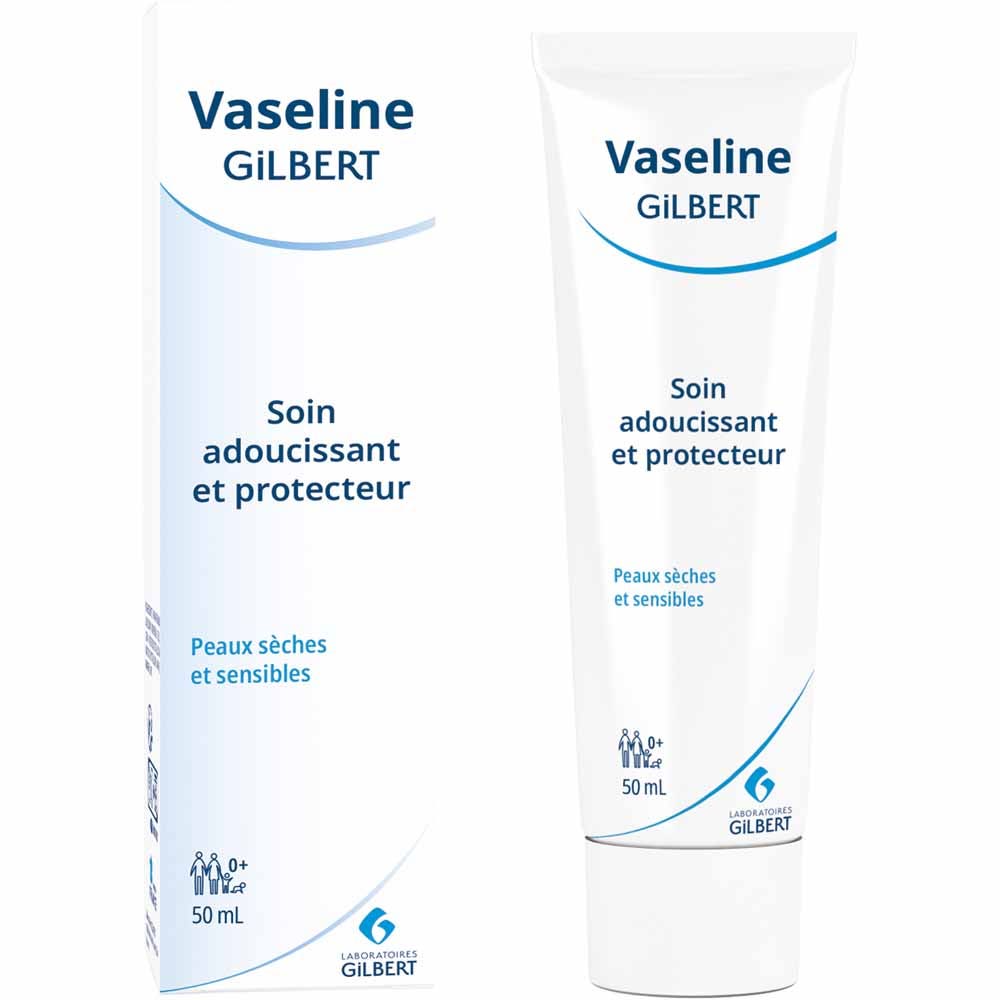 Gilbert Vaseline Soin Adoucissant et Protecteur Peaux Sèches et Sensibles 50ml