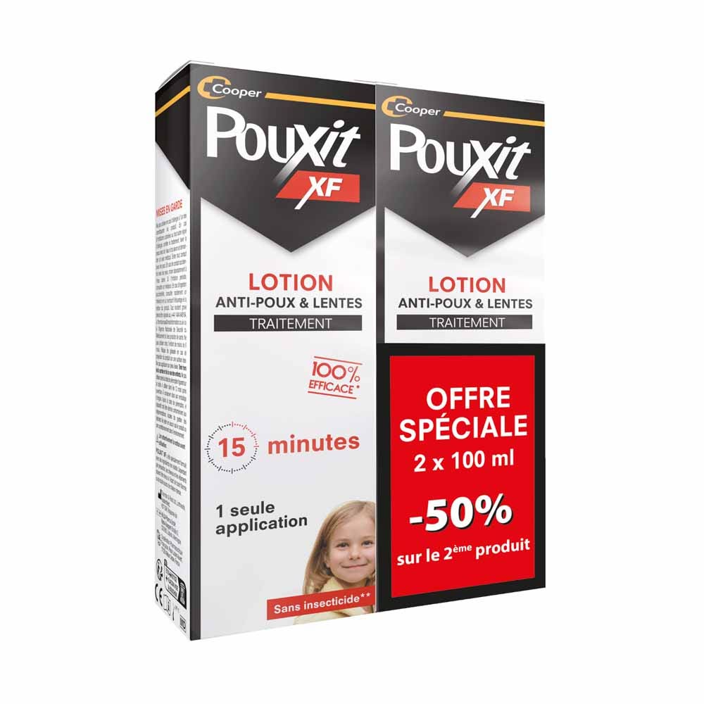 Pouxit XF Traitement Lotion Anti-Poux et Lentes 2x100ml