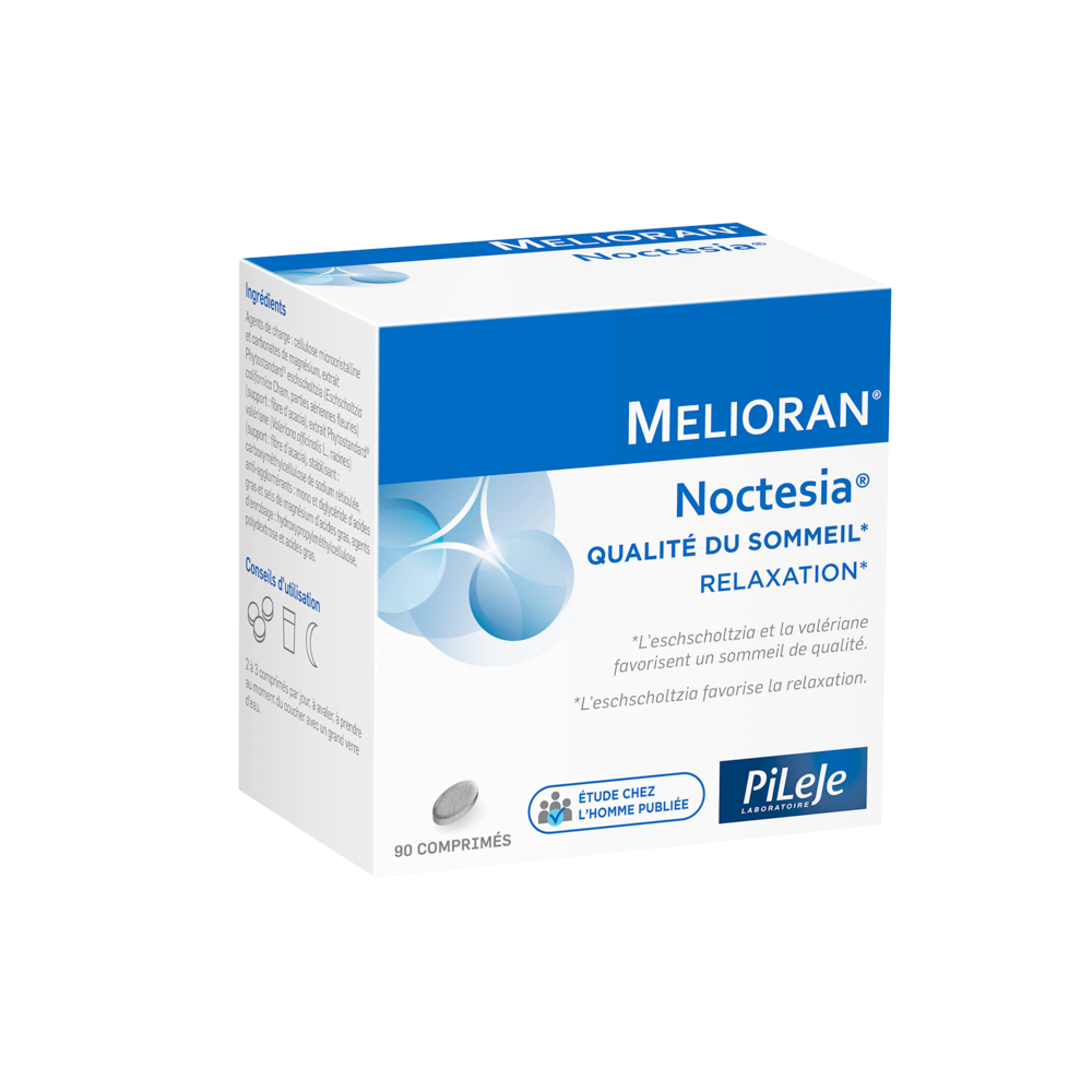 Pileje Melioran Noctesia Qualité du Sommeil et Relaxation 90 comprimés