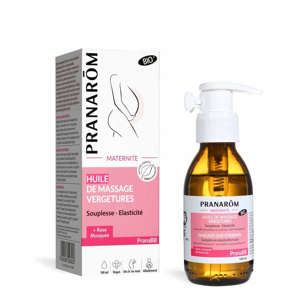 Pranarôm Pranabb Huile de Massage Vergetures Souplesse et Elasticité 100ml