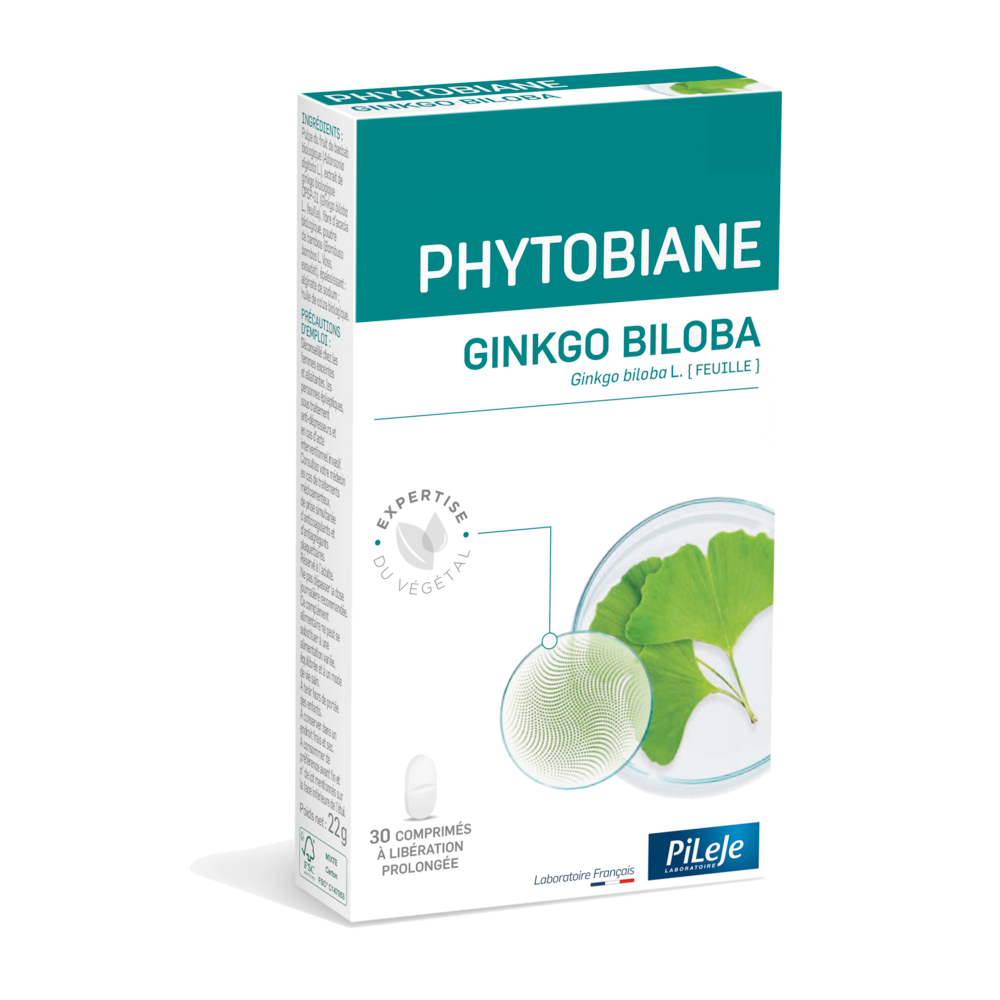 Pileje Phytobiane Ginkgo Biloba Mémoire 30 comprimés