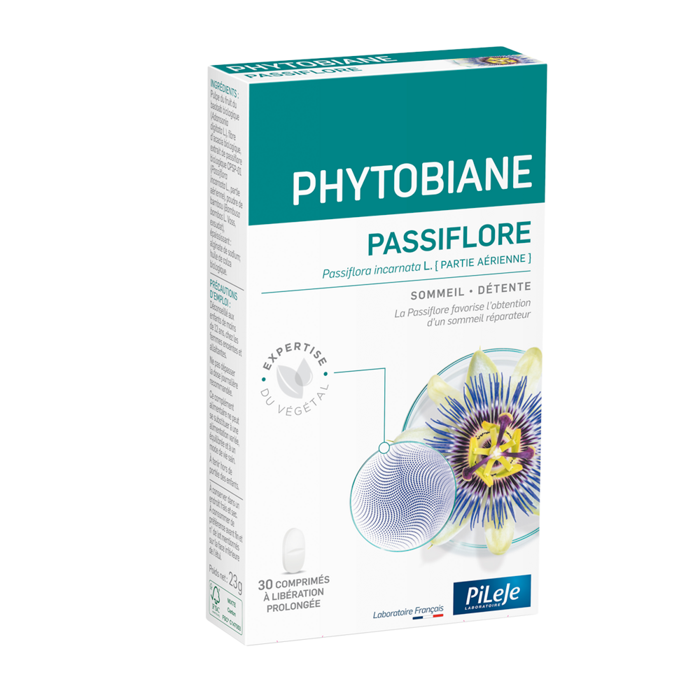 Pileje Phytobiane Passiflore Sommeil et détente 30 comprimés