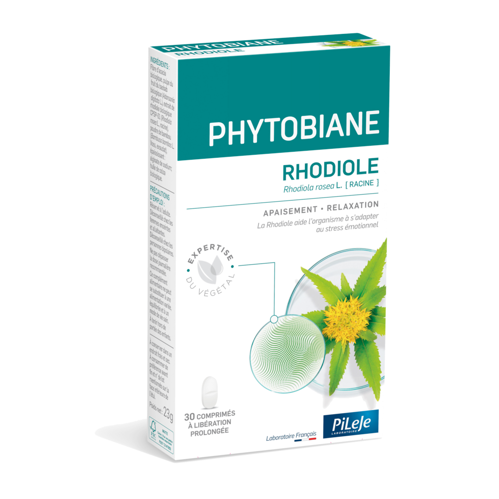 Pileje Phytobiane Rhodiole Apaisement et relaxation 30 comprimés