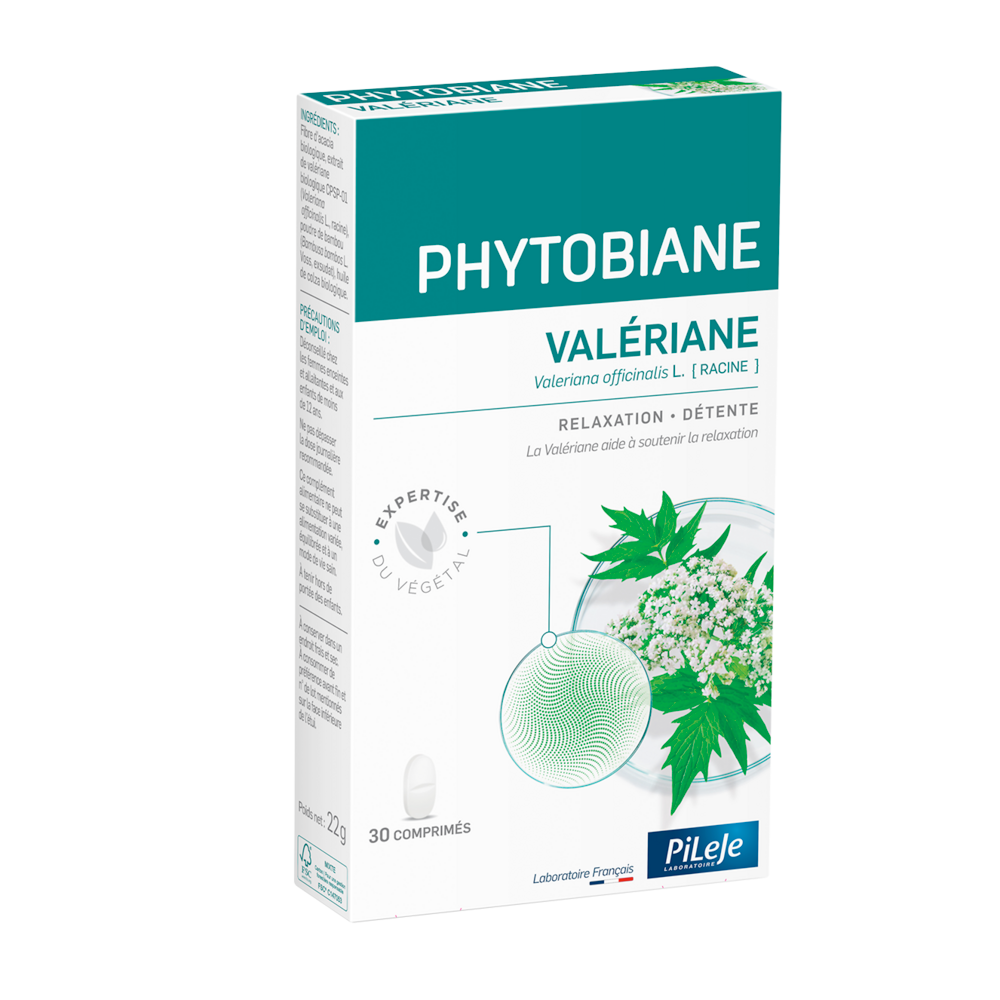 Pileje Phytobiane Valériane Relaxation et détente 30 comprimés