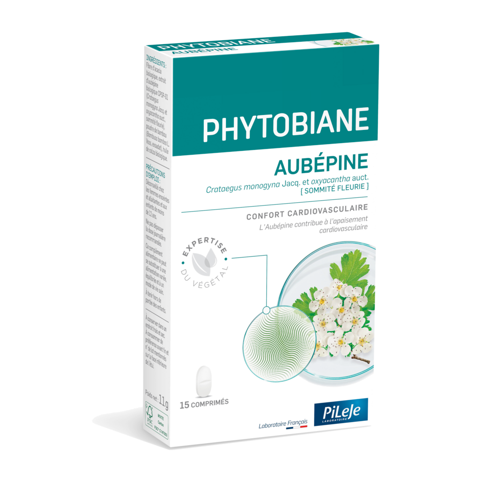 Pileje Phytobiane Aubépine Confort Cardiovasculaire 15 comprimés
