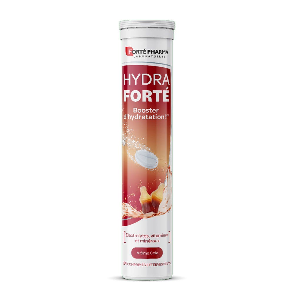 Forté Pharma Hydra Forté Booster D'hydratation Arôme Cola 24 comprimés effervescents