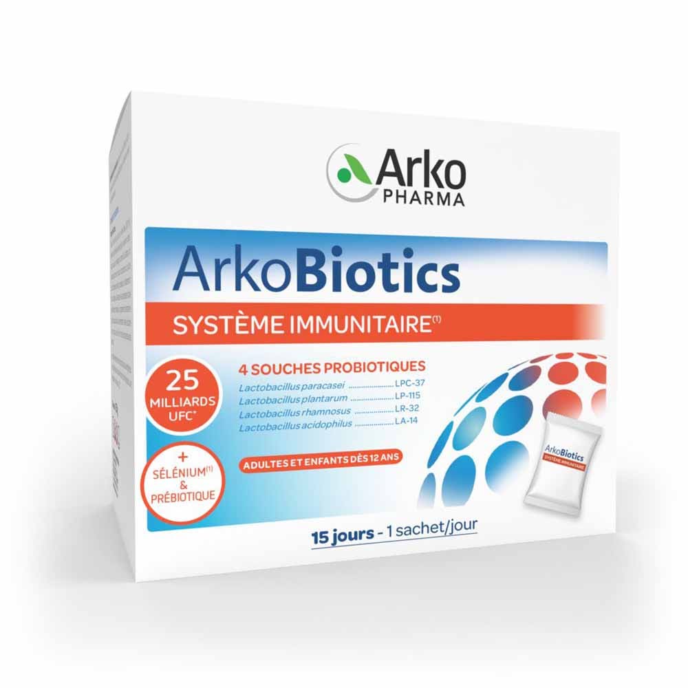 Arkopharma Arkobiotics Système Immunitaire 15 sachets
