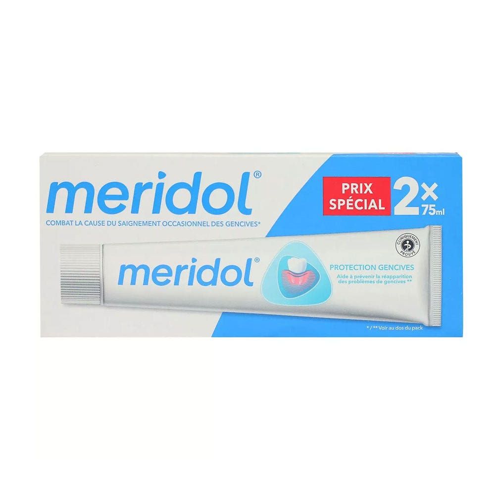Meridol Dentifrice Protection Gencives 2x75ml Offre Spécial