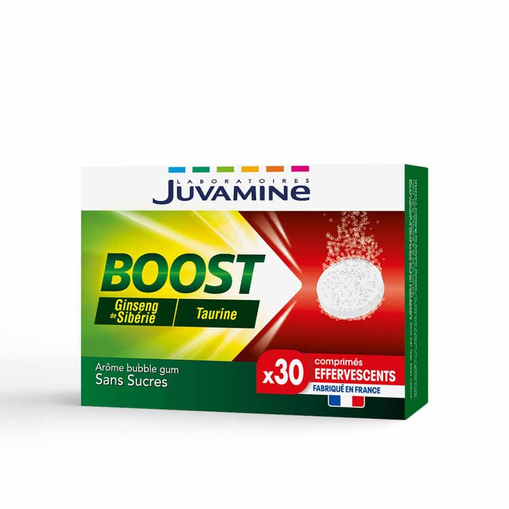 Juvamine Boost Ginseng Taurine 30 Comprimes Effervescents
