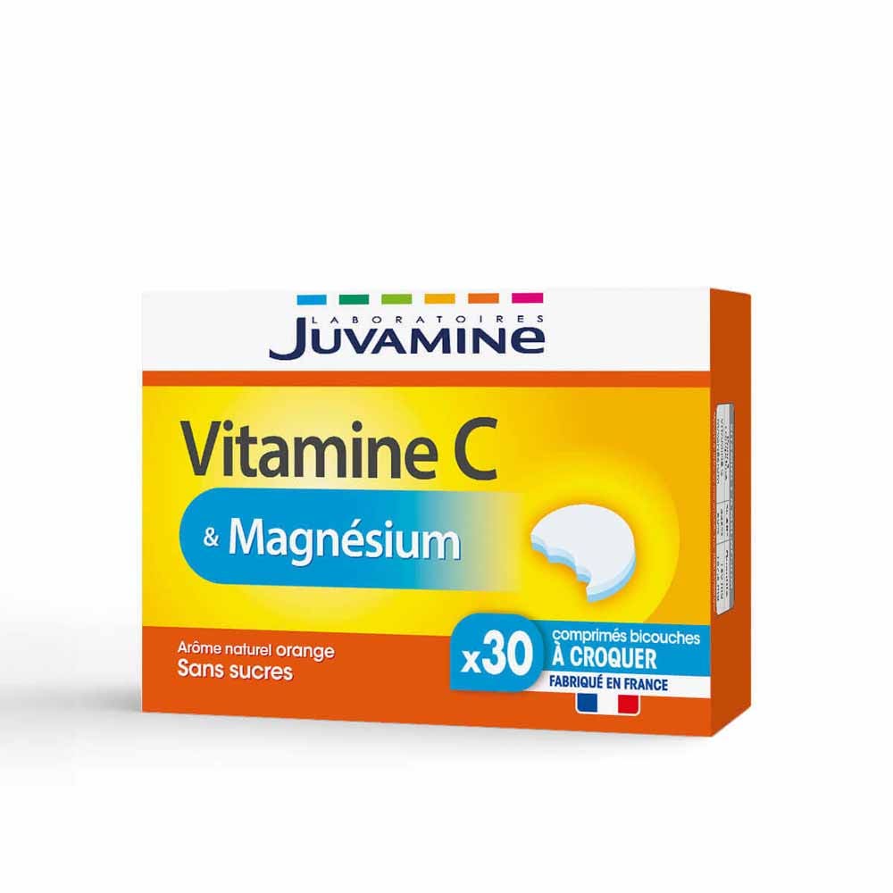 Juvamine Vitamine C + Magnesium 30 Comprimes A Croquer