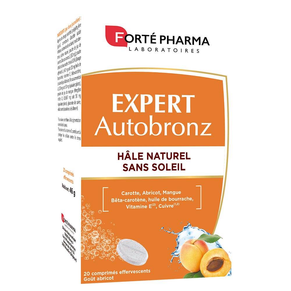 Forté Pharma Expert Autobronz Hâle Naturel Sans Soleil 20 Comprimés Effervescents