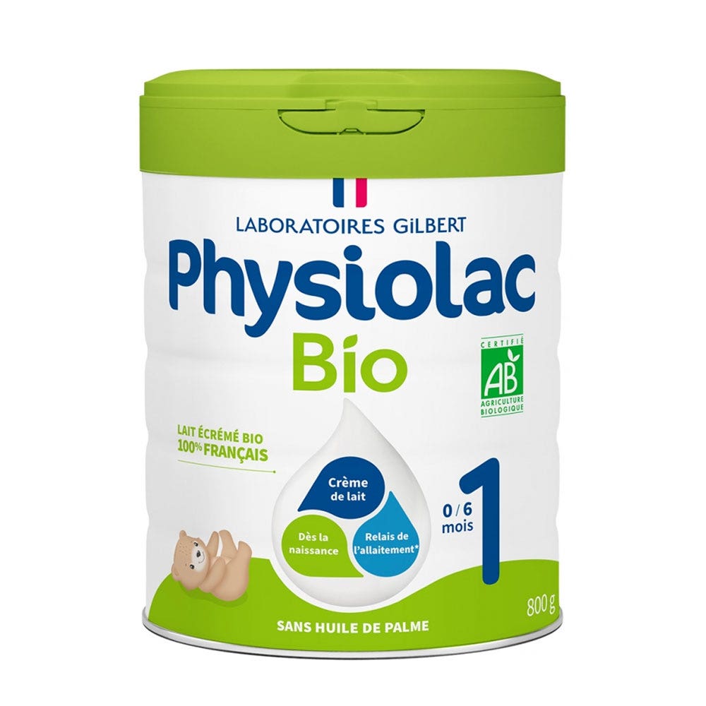 Physiolac Lait en poudre 1 Bio Pour nourrissons de 0 à 6 mois