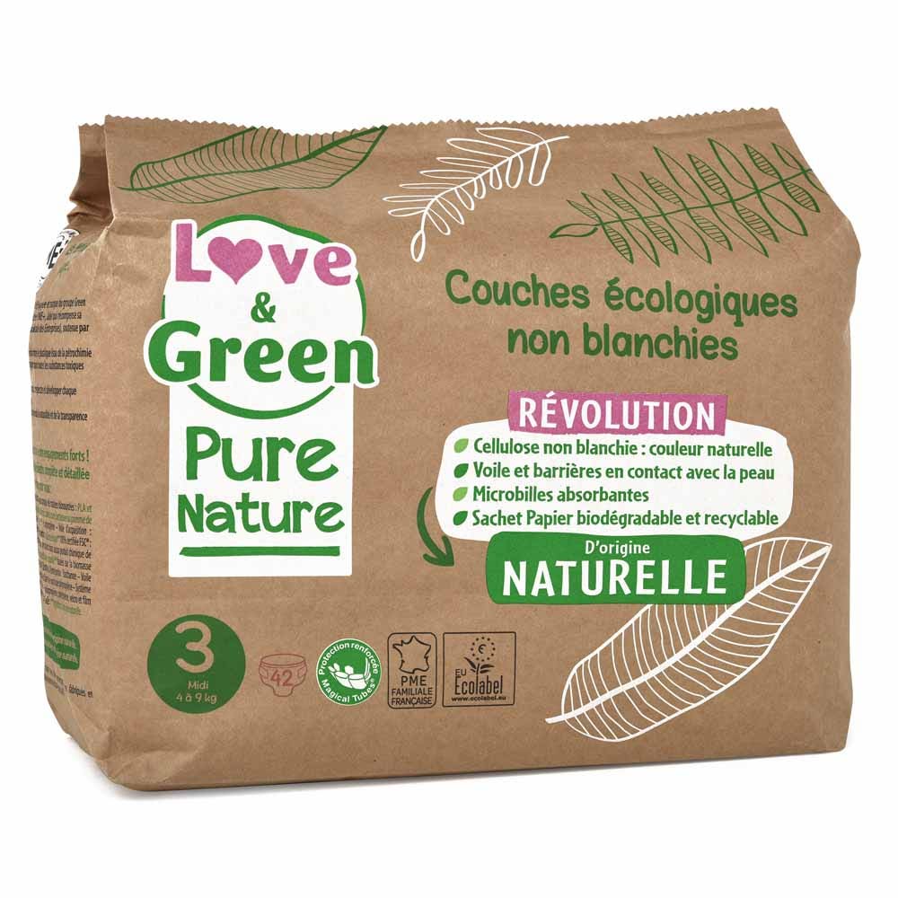 Love&Green Pure Nature Couches Écologiques Taille 3 x 42
