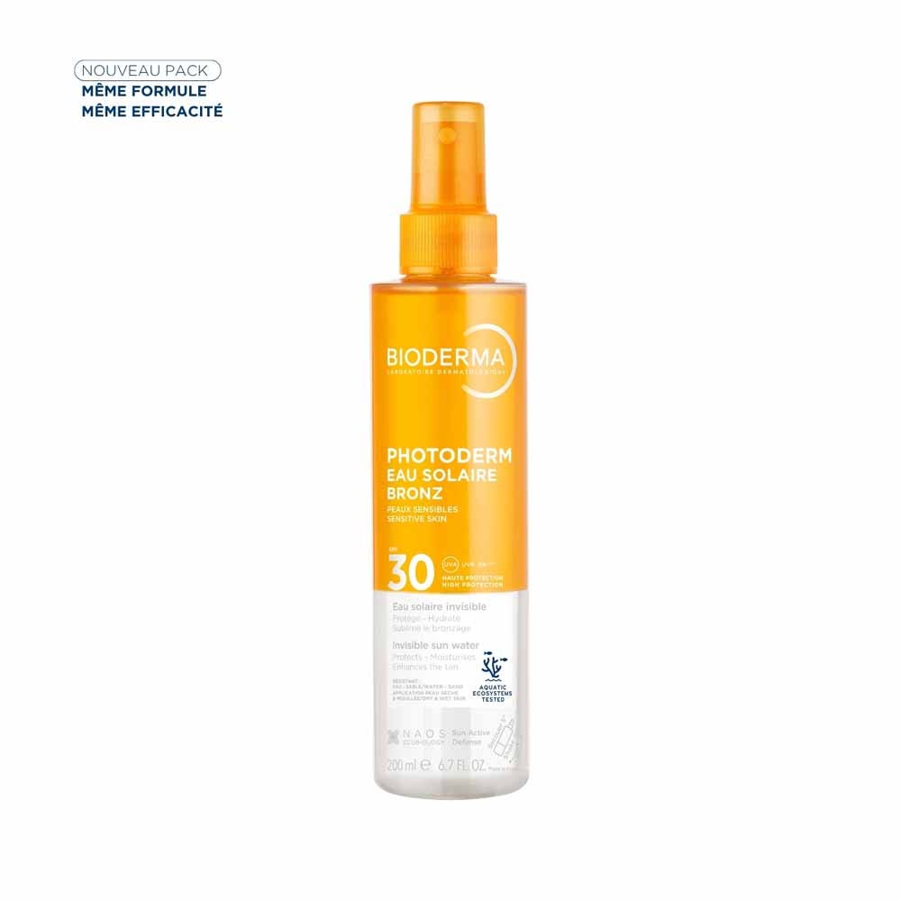 Bioderma Photoderm Eau Solaire Bronz SPF30 Peaux Sensibles 200ml