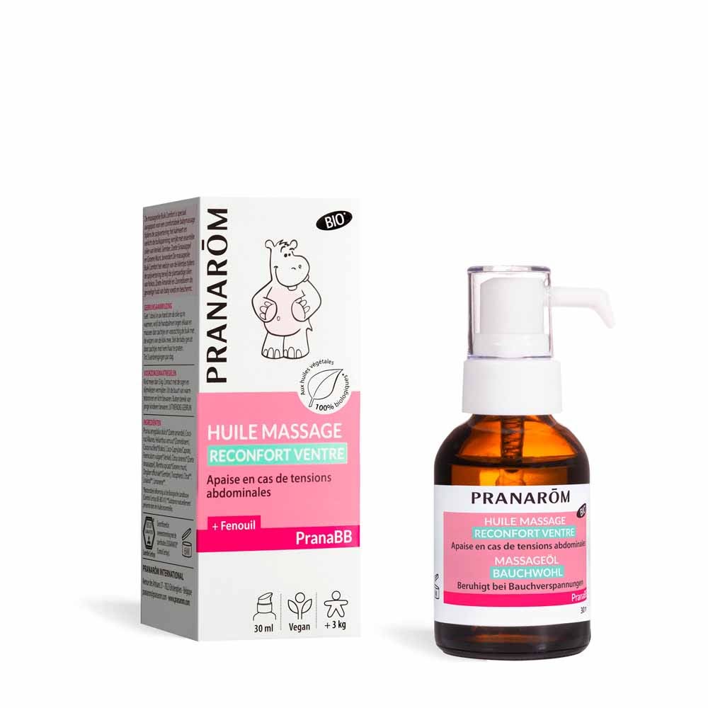 Pranarôm Pranabb Huile Massage Réconfort Ventre Bio Dès 3kg et + 30ml