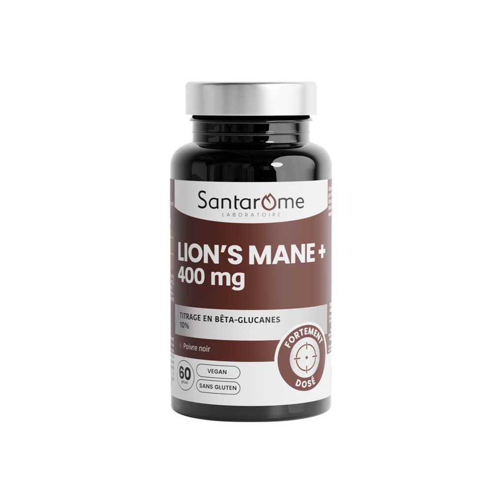 Santarome Lion's Mane 400 mg Concentration & mémoire 60 gélules