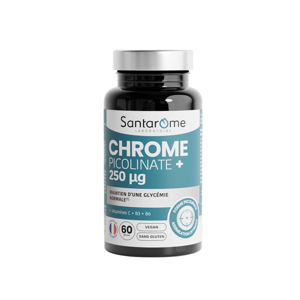 Santarome Chrome Picolinate 250 µg Glycémie 60 gélules