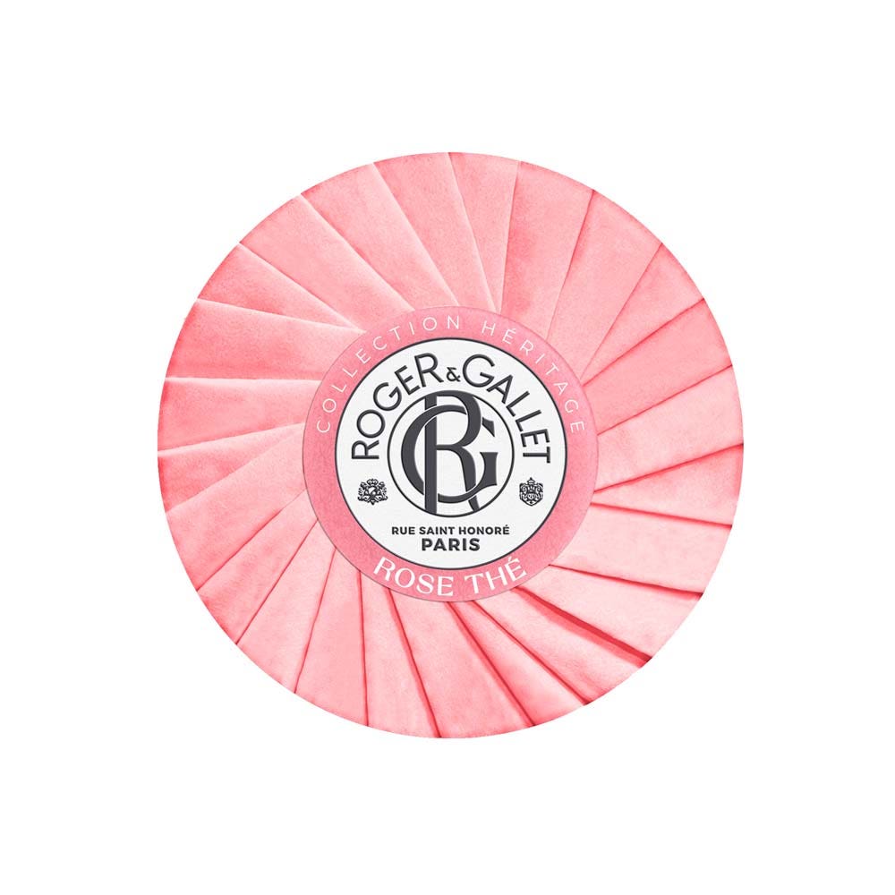 Roger & Gallet Rose Savon Bienfaisant Collection Héritage Thé Base Végétale 100g
