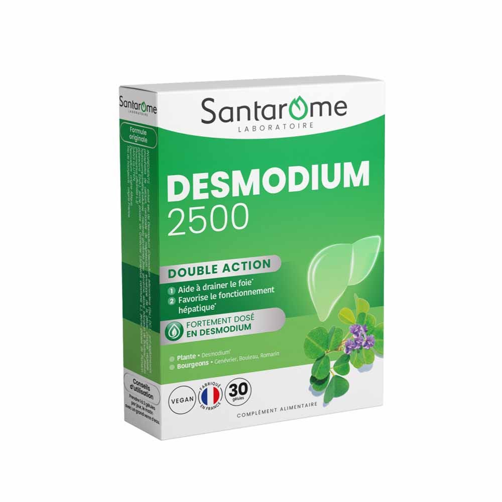 Santarome Desmodium 2500 Détoxifiant du Foie 30 gélules