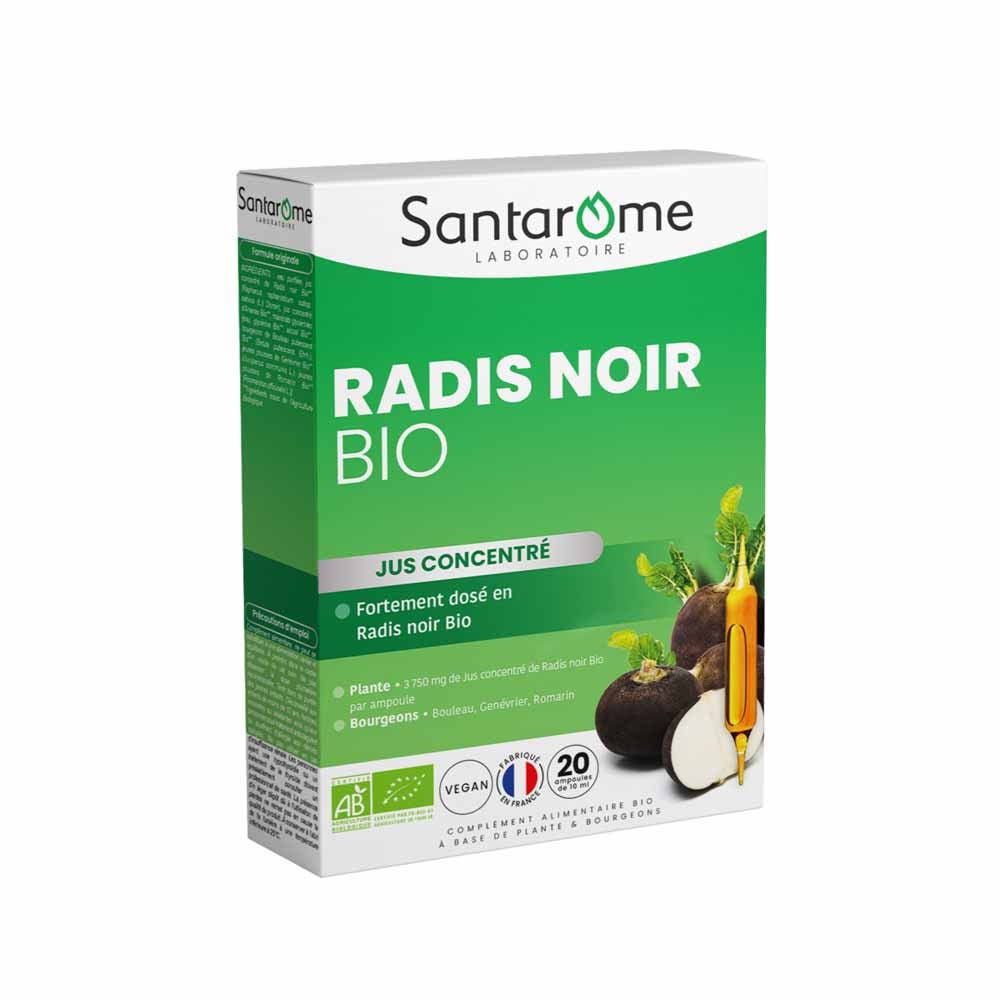 Santarome Radis Noir 20 Ampoules Bio 200ml