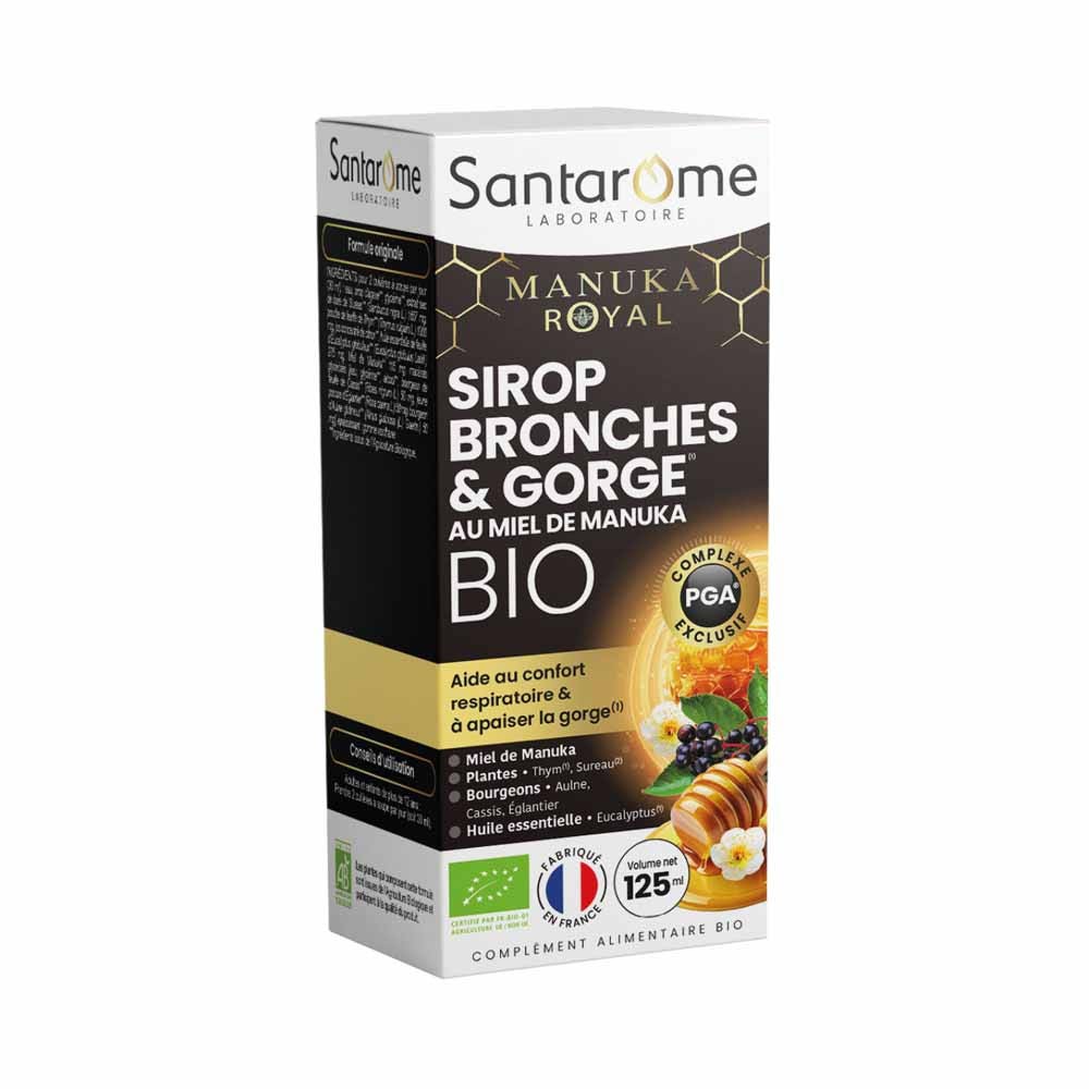 Santarome Sirop Bronches & Gorge Miel de Manuka Bio 125ml