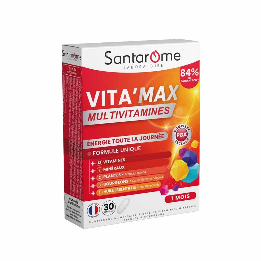 Santarome Vita'max Multivitamines A Partir de 12 Ans 30 Comprimés