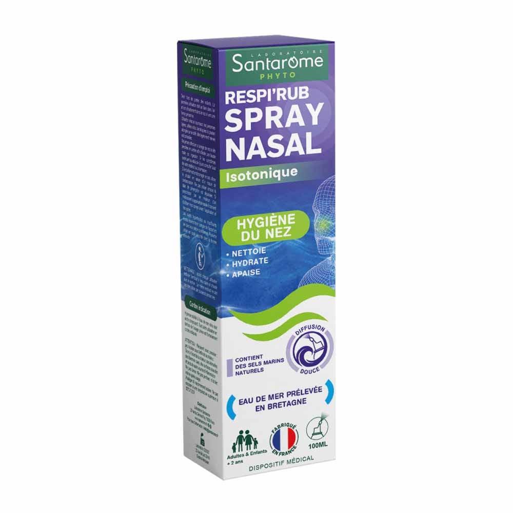 Santarome Respi'Rub Spray Nasal Isotonique Hygiène du Nez 100ml