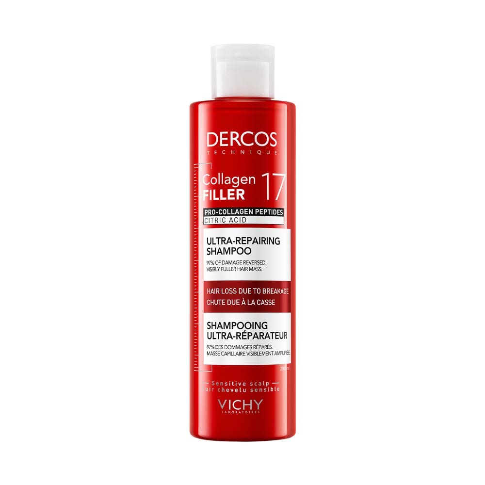 Vichy Dercos Collagen Filler 17 Shampoing Fortifiant Réparateur Intense 200ml