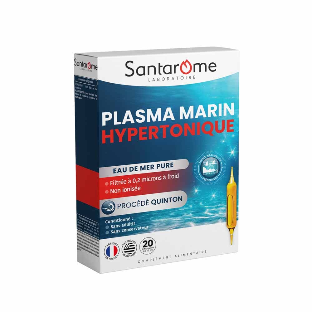 Santarome Plasma Marin Hypertonique 20 Ampoules
