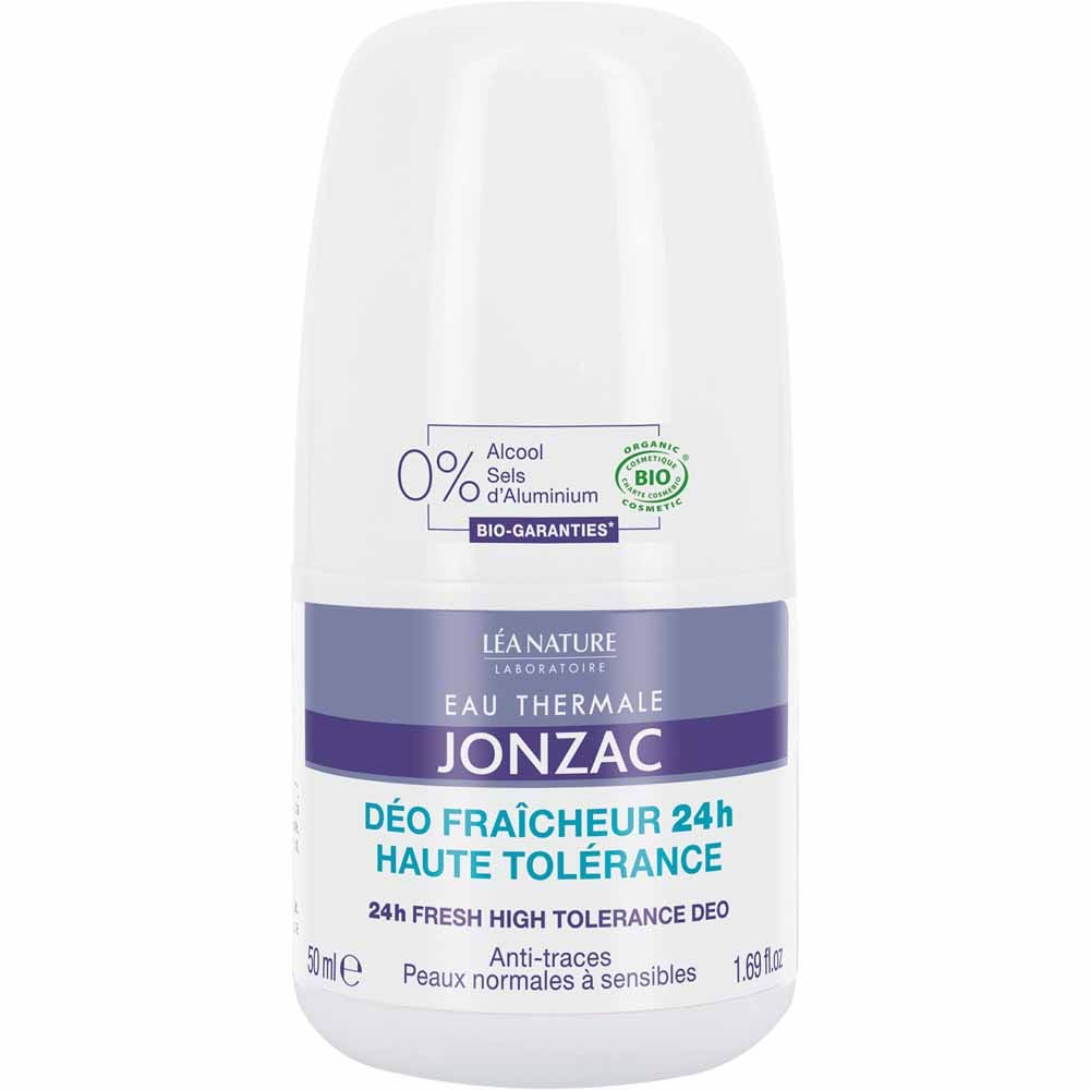 Eau thermale Jonzac Deodorant Fraîcheur Haute Tolerance 24h Roll-on Bio 50ml