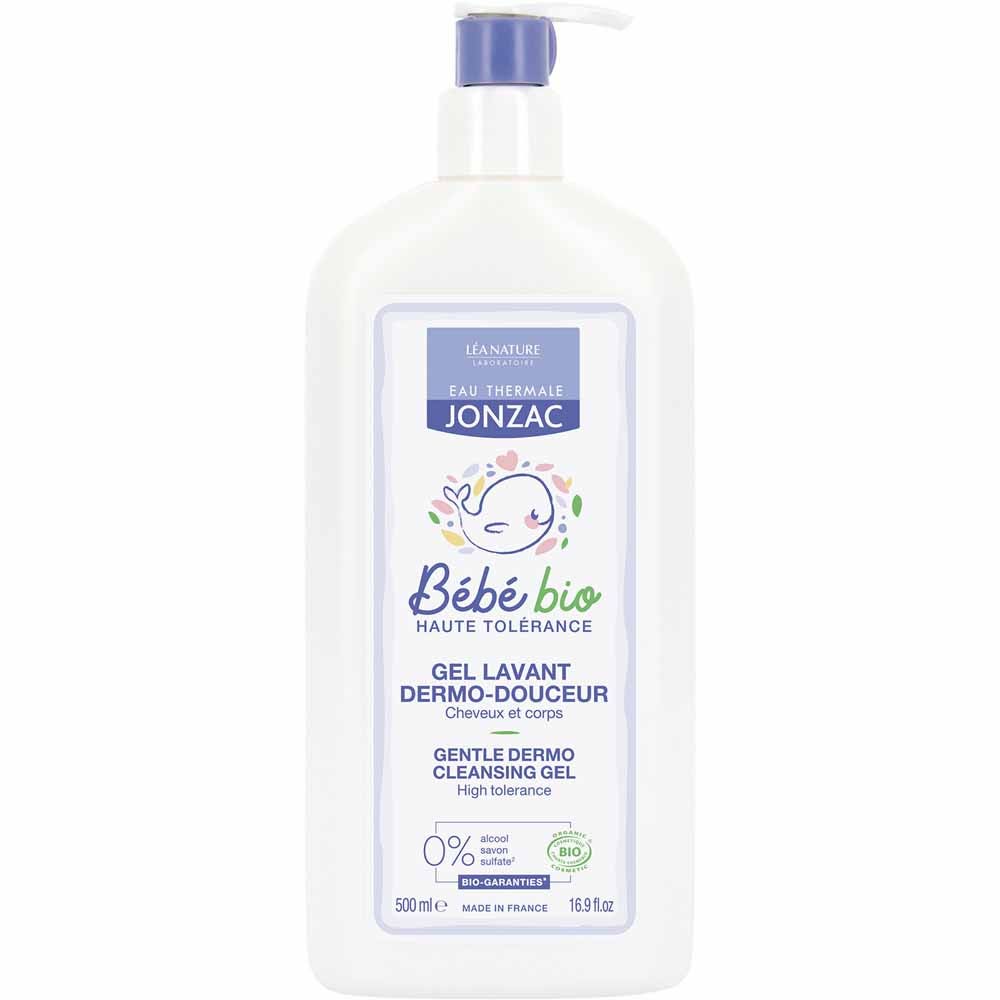 Eau thermale Jonzac Bébé Gel Lavant Dermo Douceur Bio Bebe Cheveux Et Corps 500ml