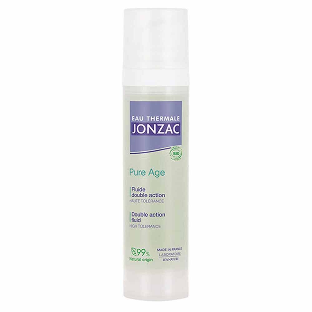 Eau thermale Jonzac Pure Age Fluide Double Action Anti-Age, Anti-Imperfections Peaux adultes à imperfections 40ml