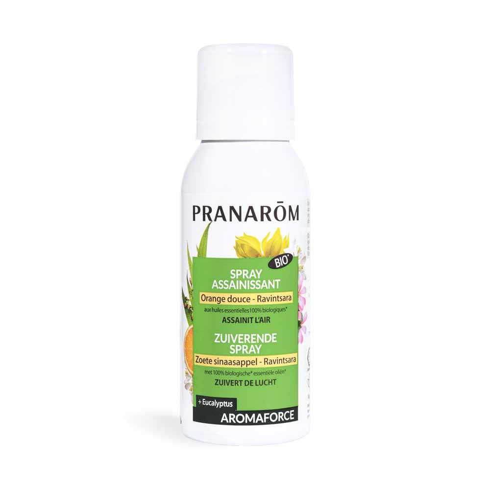 Pranarôm Aromaforce Spray Assainissant Orange Douce - Ravintsara Bio 75ml