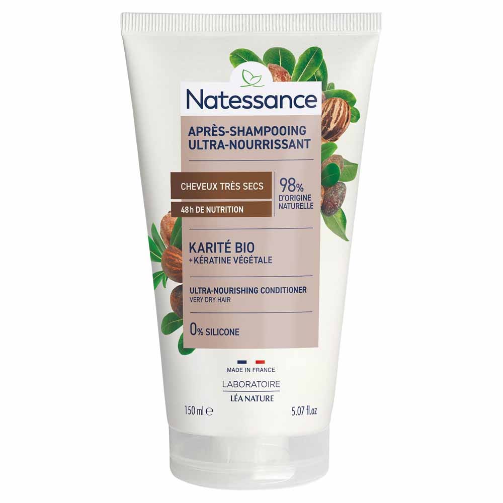Natessance Capillaires Après-Shampooing Ultra-nourrissant Karité Et Kératine Végétale Cheveux Très Secs 150ml