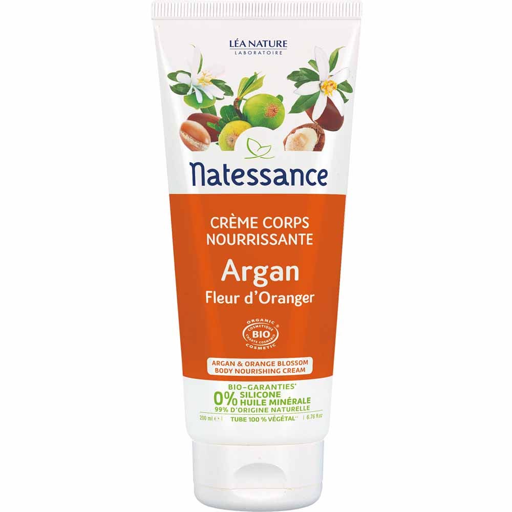 Natessance Argan Creme Corps Fleur D'oranger Bio 200 ml