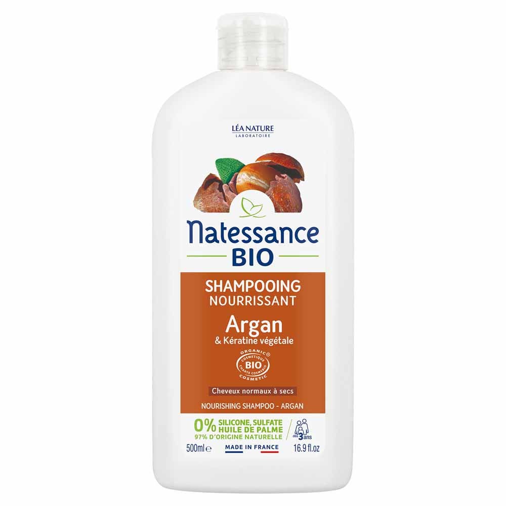 Natessance Capillaires Shampooing Nourrissant Bio Et Keratine Vegetale 500ml