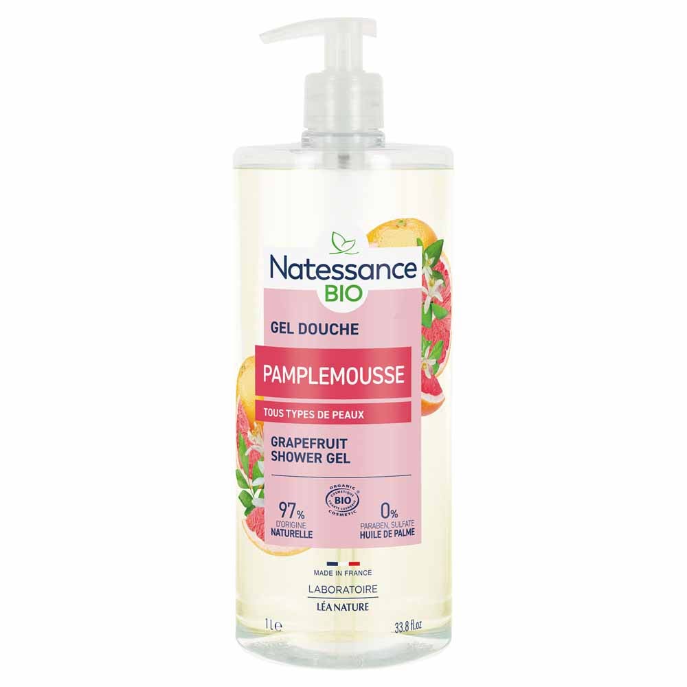 Natessance Douches Gel Douche Pamplemousse Vivifiant Bio 1L