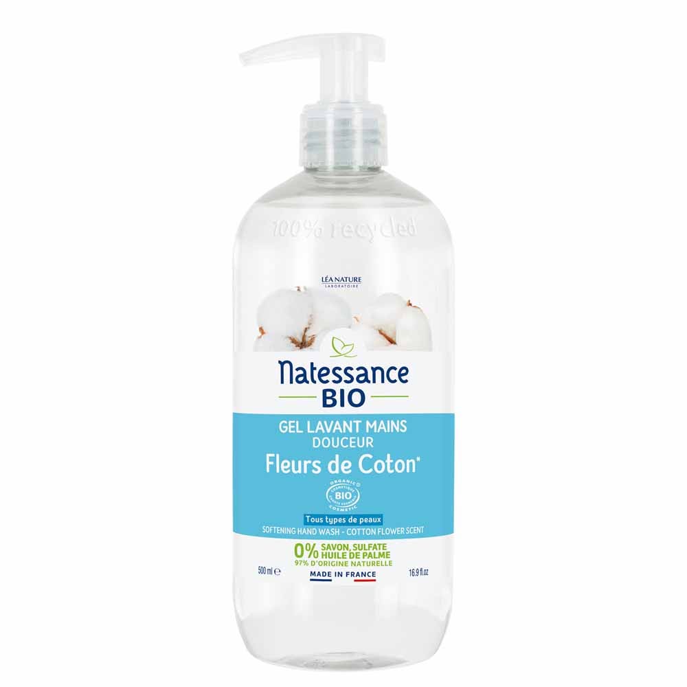 Natessance Gel Lavant Mains Douceur Fleur De Coton Bio 500ml