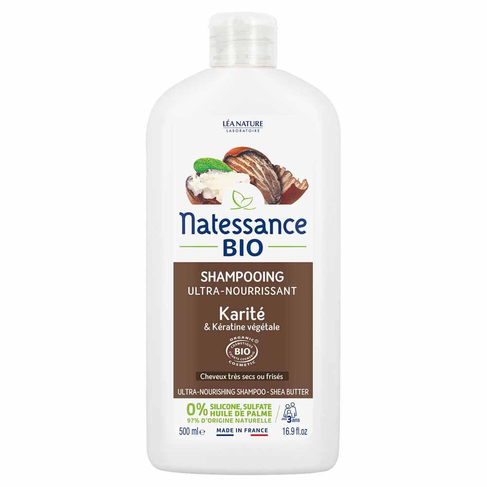 Natessance Capillaires Shampooing Ultra Nourrissant Bio Keratine Vegetale 500ml