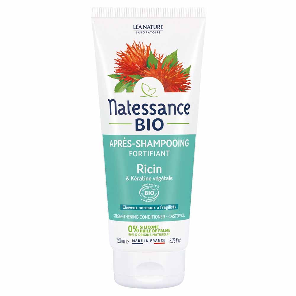 Natessance Capillaires Après-Shampooing Fortifiant Huile De Et Kératine Bio 200ml