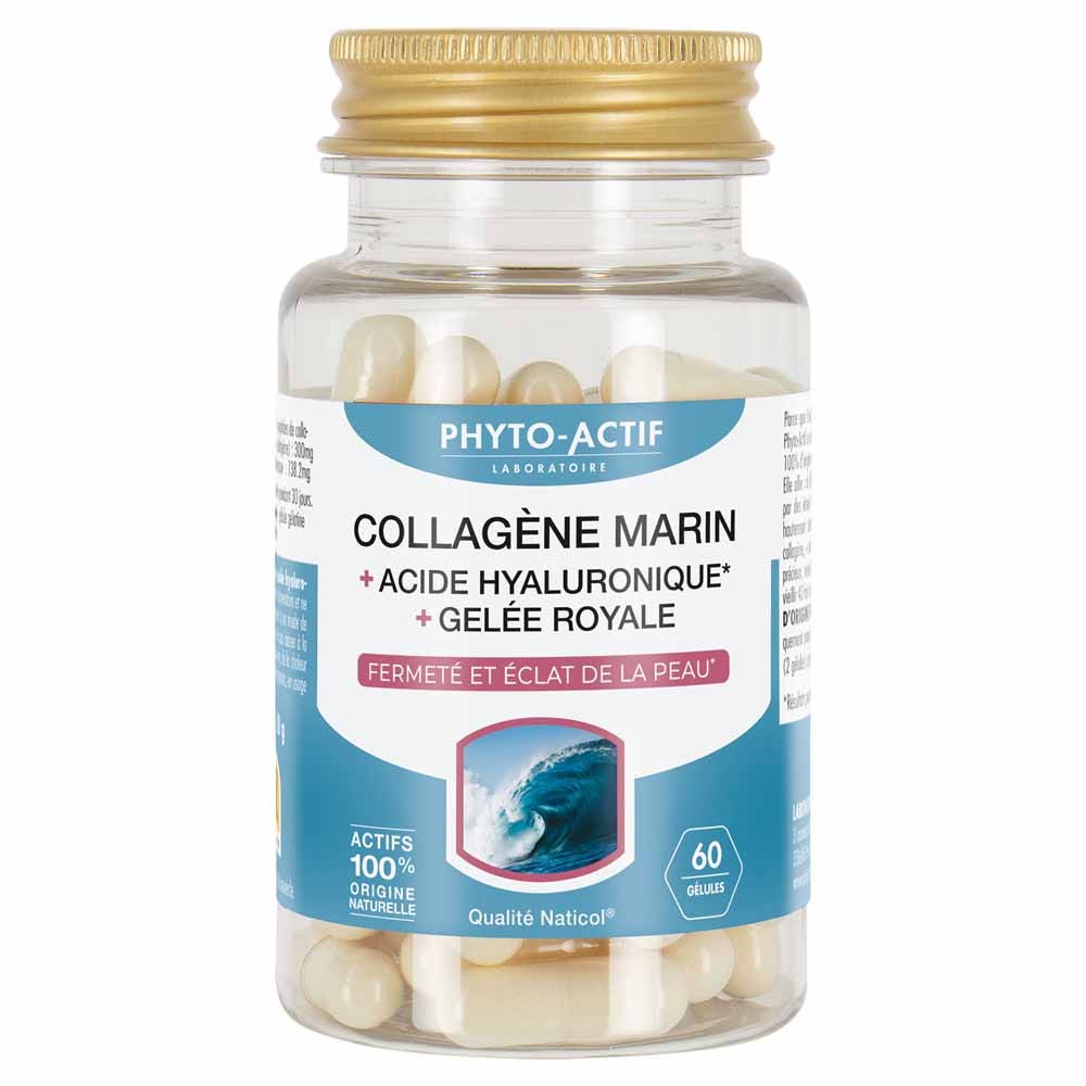 Phyto-Actif Collagène marin + acide hyaluronique + gelée royale 60 gélules