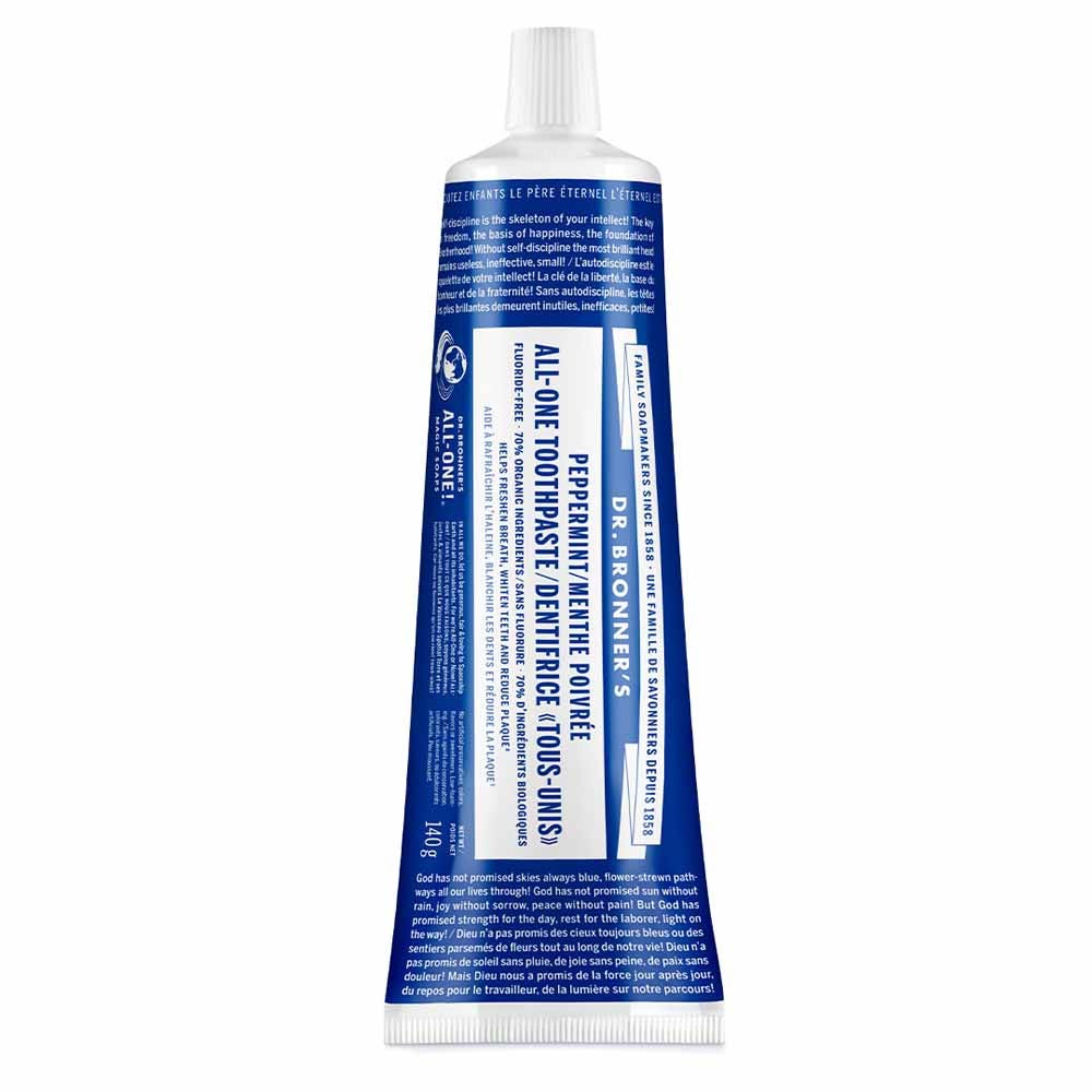 Dr Bronner'S Dentifrice Menthe Poivree Bio 140g