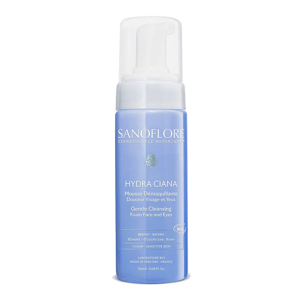 Sanoflore Hydra Ciana Mousse Démaquillante Douceur Yeux et Visage 150ml
