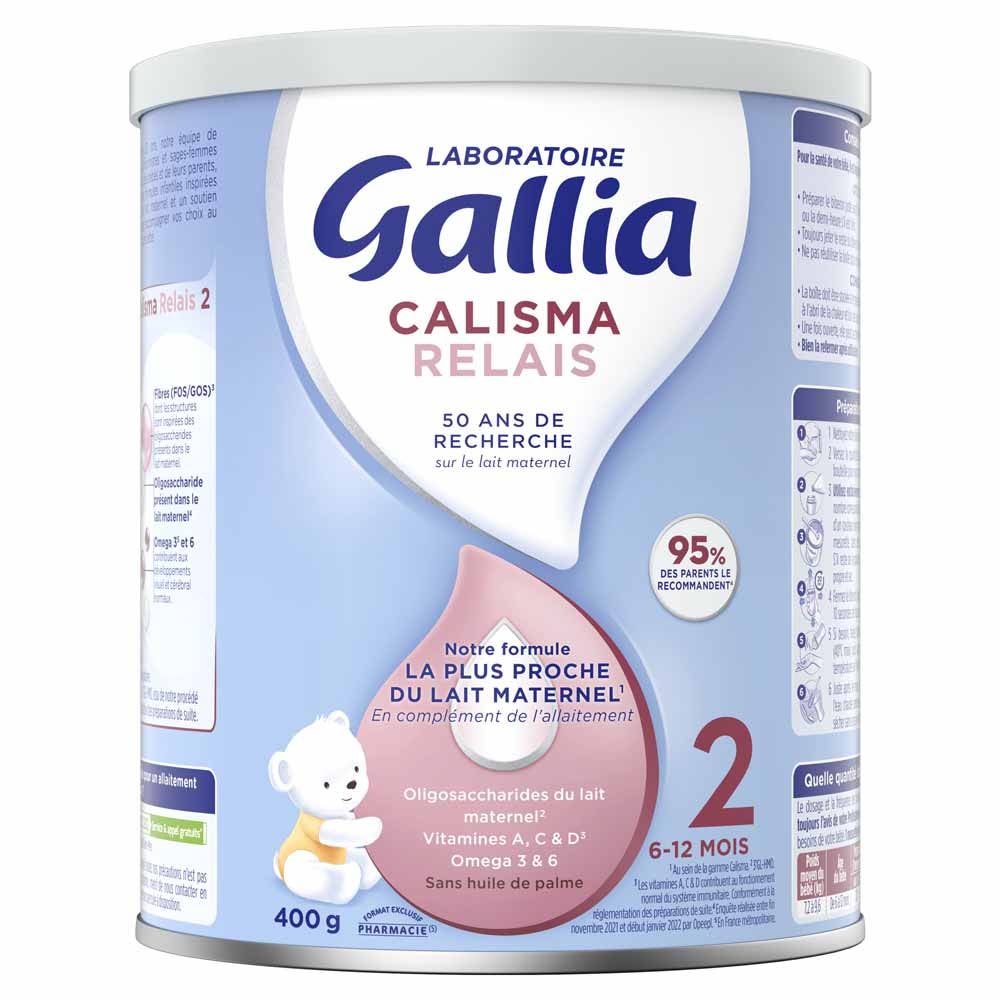 Gallia Calisma Relais 2 Lait en poudre 6 à 12 mois 400g