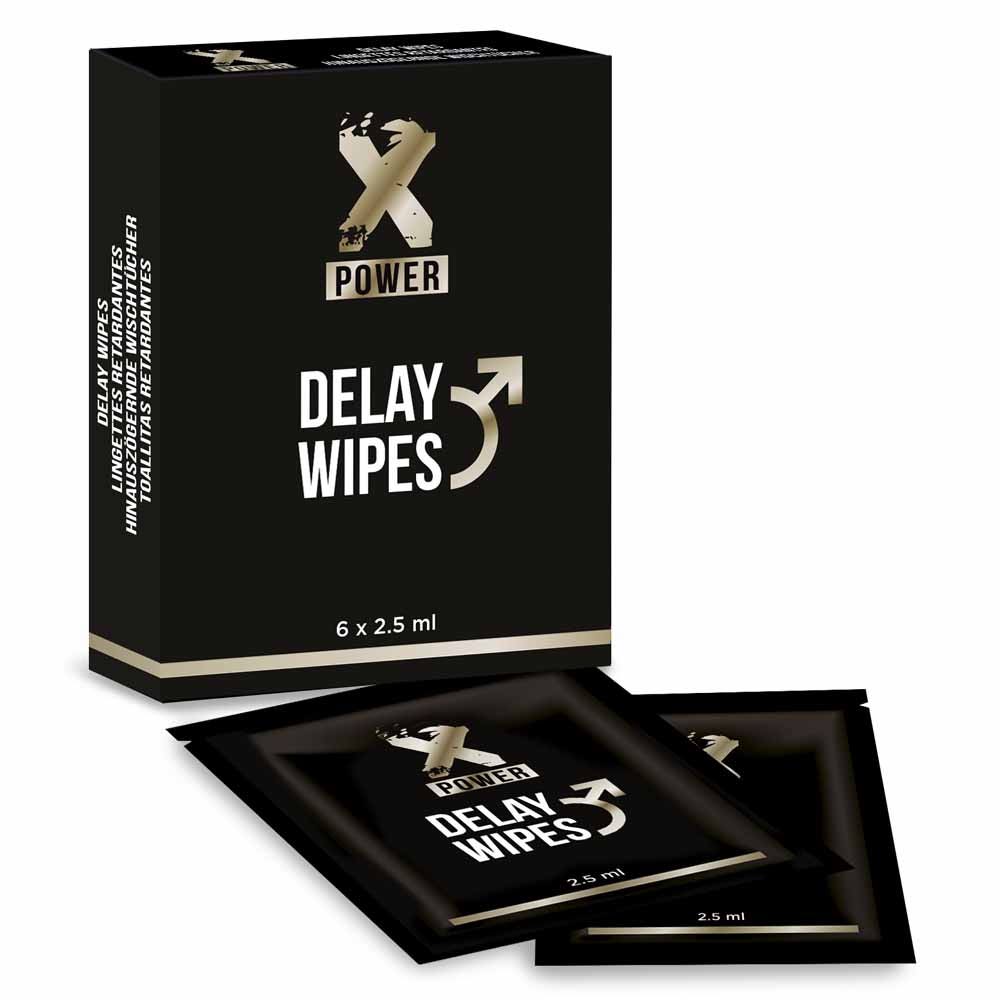 X Power Delay Wipes 6 lingettes